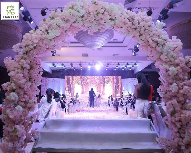 Wholesale Hot Selling Cheap Artificial Cherry Blossom Flower Silk Cloth For Hotel Wedding Home Party Decoration Showroom Design