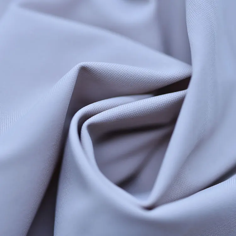 
plain fabric material for khimar gray color wholesale soft good stretch dry fit plain knit fabric jersey fabric for leggings 