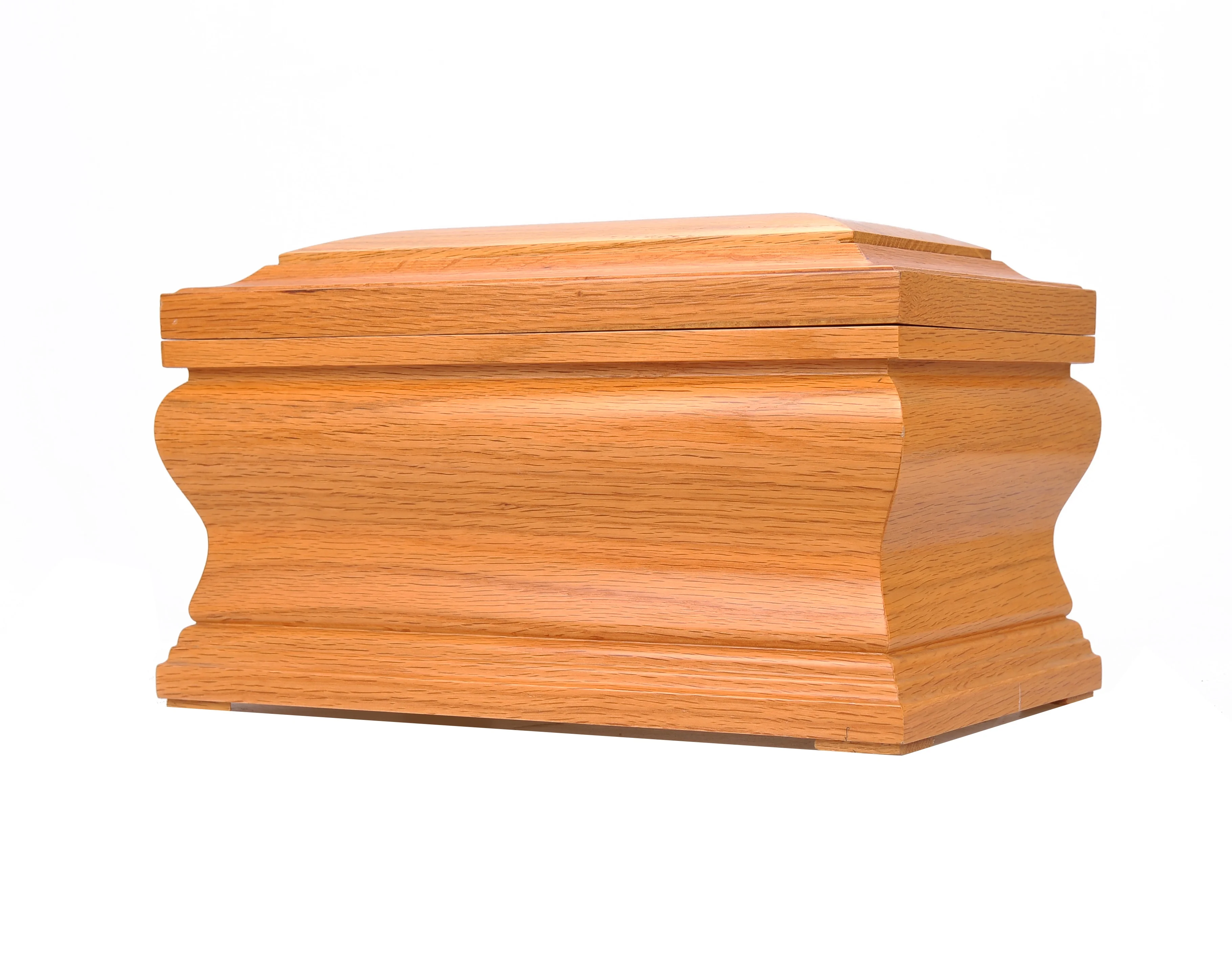 A008 Funeral Supplies Wholesale Solid Oak Wood Human Cremation Urns