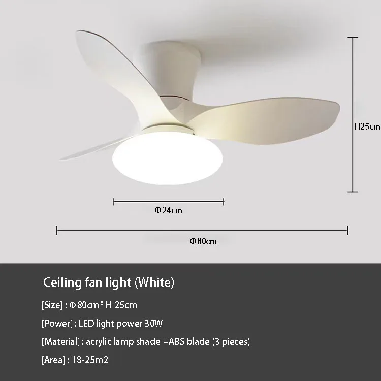 New Nordic suction roof fan lamp bedroom dining room study simple ceiling fan lamp