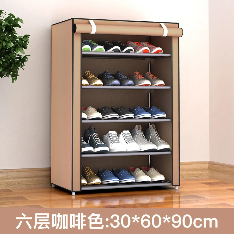Multi-Layer Tiny Free Standing Shoe Shelf Dustproof Shoe Cabinet Simple Shoes Storage Rack For School Dormitory
