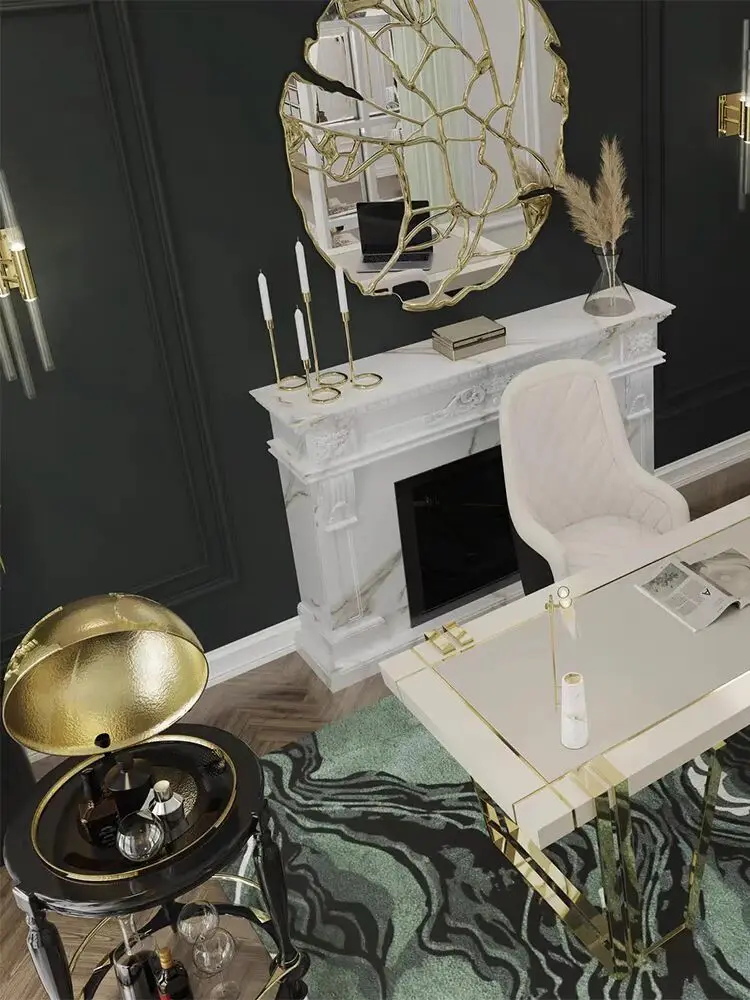 Wine cabinet light luxury high-end Italian pure copper creative art decoration advanced sense landing exquisite wine cabinet