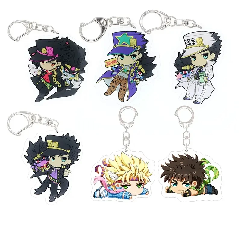 Wholesale Double-Sided Pendant Anime Jojos Bizarre Adventure Cos Kujo Jotaro Acrylic Keychain