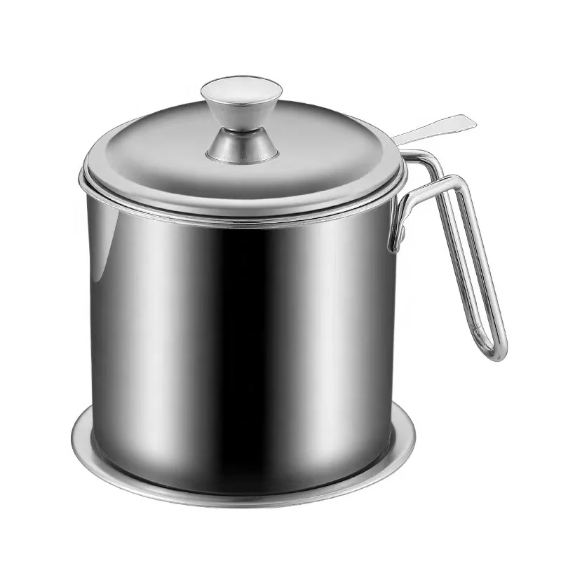 304 Stainless Steel Filter Oil Can Household Cup Kitchen Oil Storage Tank Separation Oil Residue