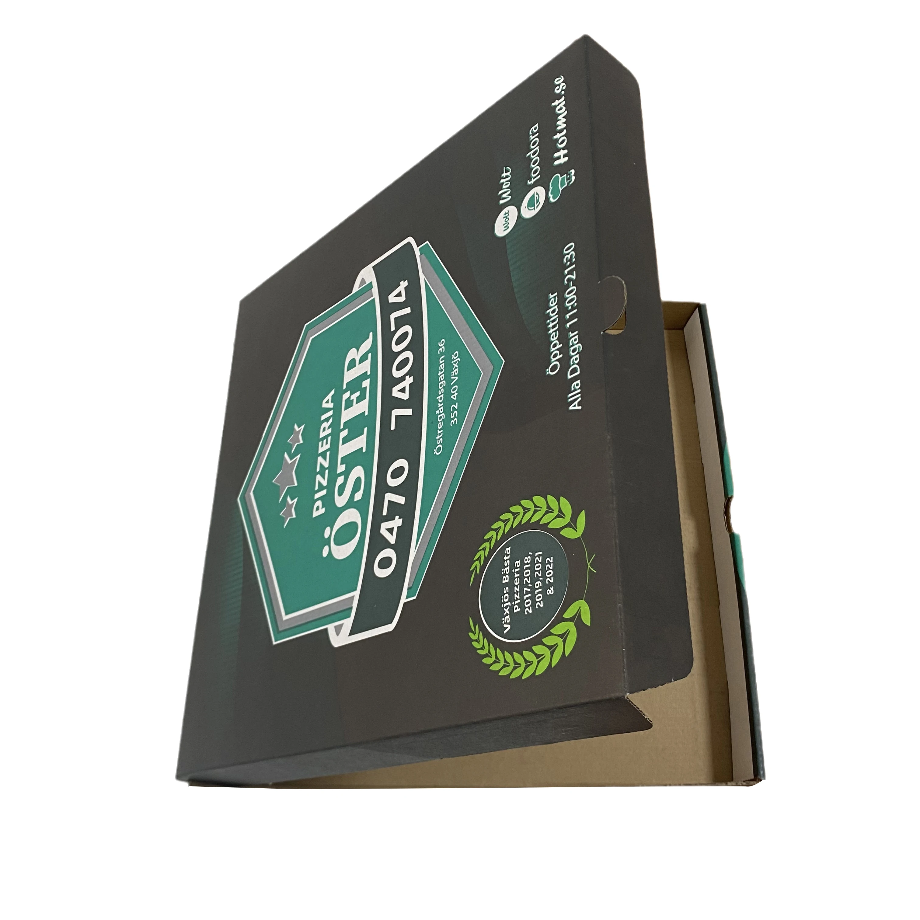 2024 High Quality Wholesale Various Sizes  with logo Pizza Box in China Black Pizza Box