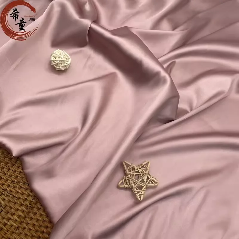 Woman party wear dress pajamas material high quality  dobby Brida silk Satin Fabric Rolls for pajamas evening dress