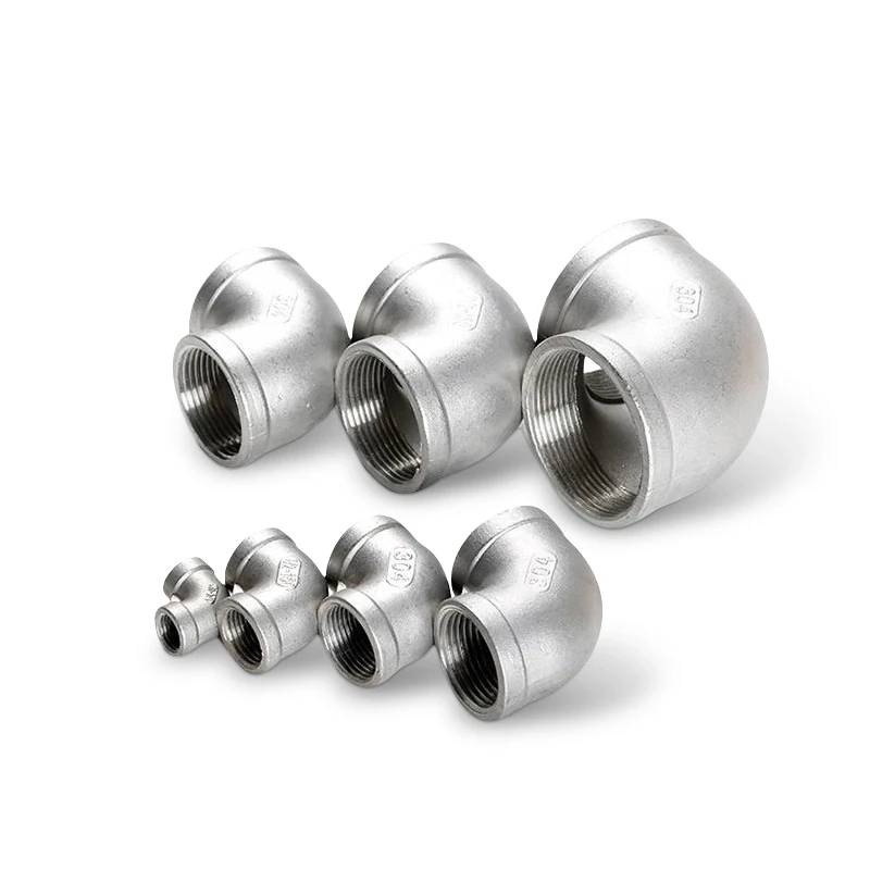 Wholesale Stainless steel 304 double female thread 90 degree elbow pipe water pipe fittings connector