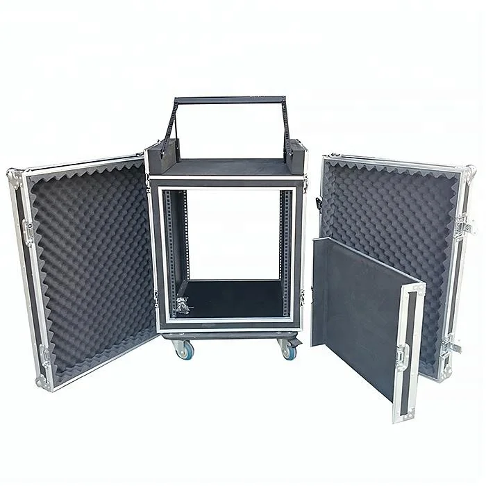 Shockproof Shockmount Studio Racks Amplifier Rack case for Sound System Dj Workstation Flight Case