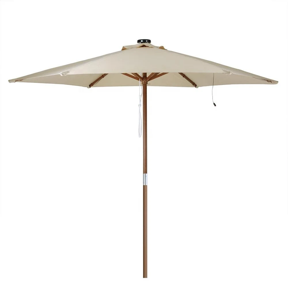 Fantastic Luxury Tassel Patio Wooden Garden Outdoor Beach Umbrella Parasol