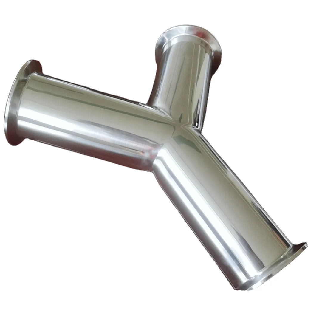 Yongda Sanitary Stainless Steel pipe fitting tri clamp WYES Tee Y type Tee