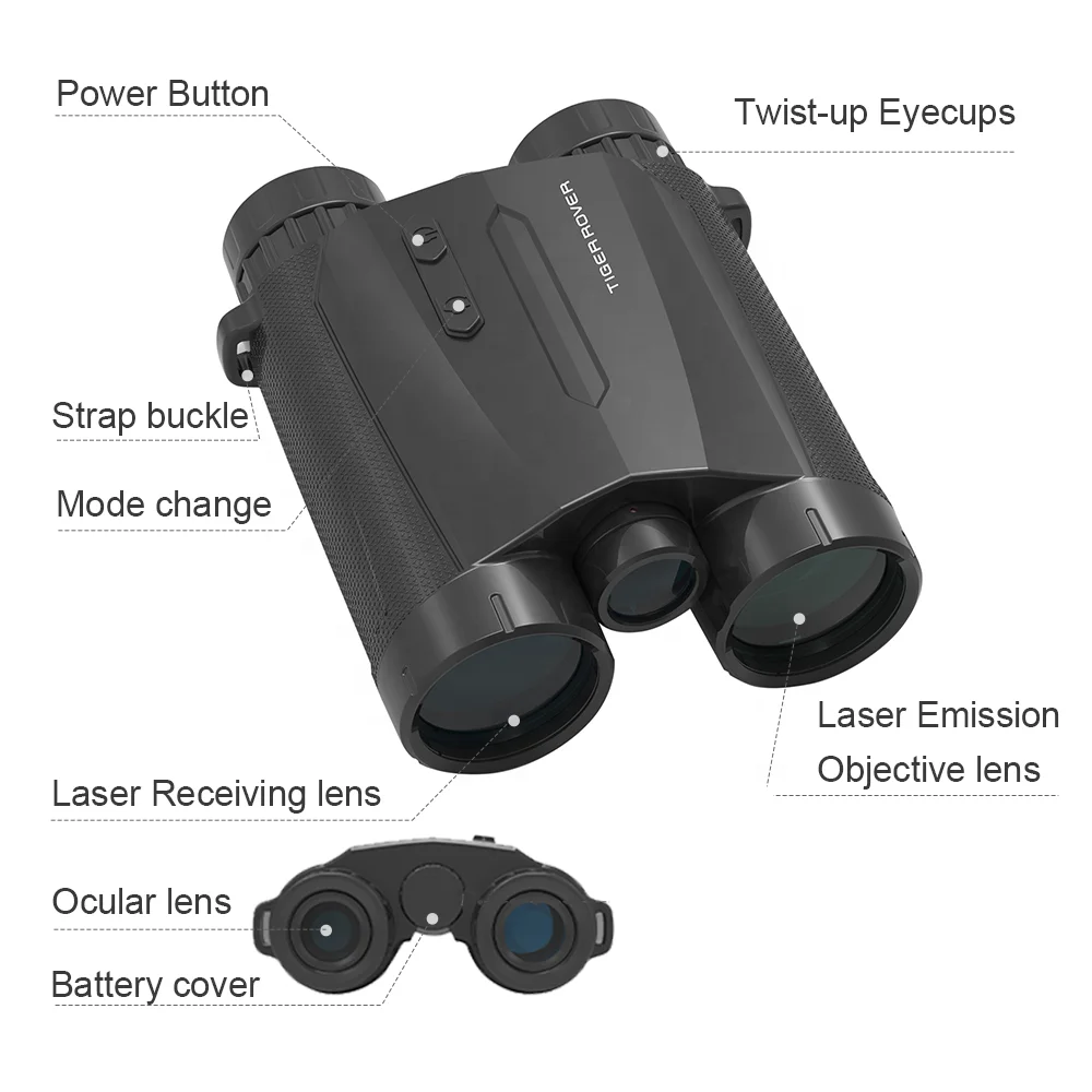 ODM Custom Outdoor Activity 2000M Hunting Products 2024 Long Distance Telescope Telemetre Laser Bird Watching Lrf Binoculars
