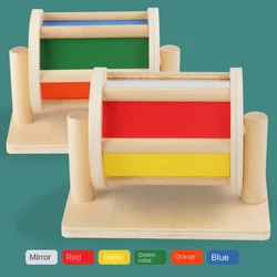 Developing Intelligence wooden spinning drum children early learning colorful wood music drum Montessori baby educational toy