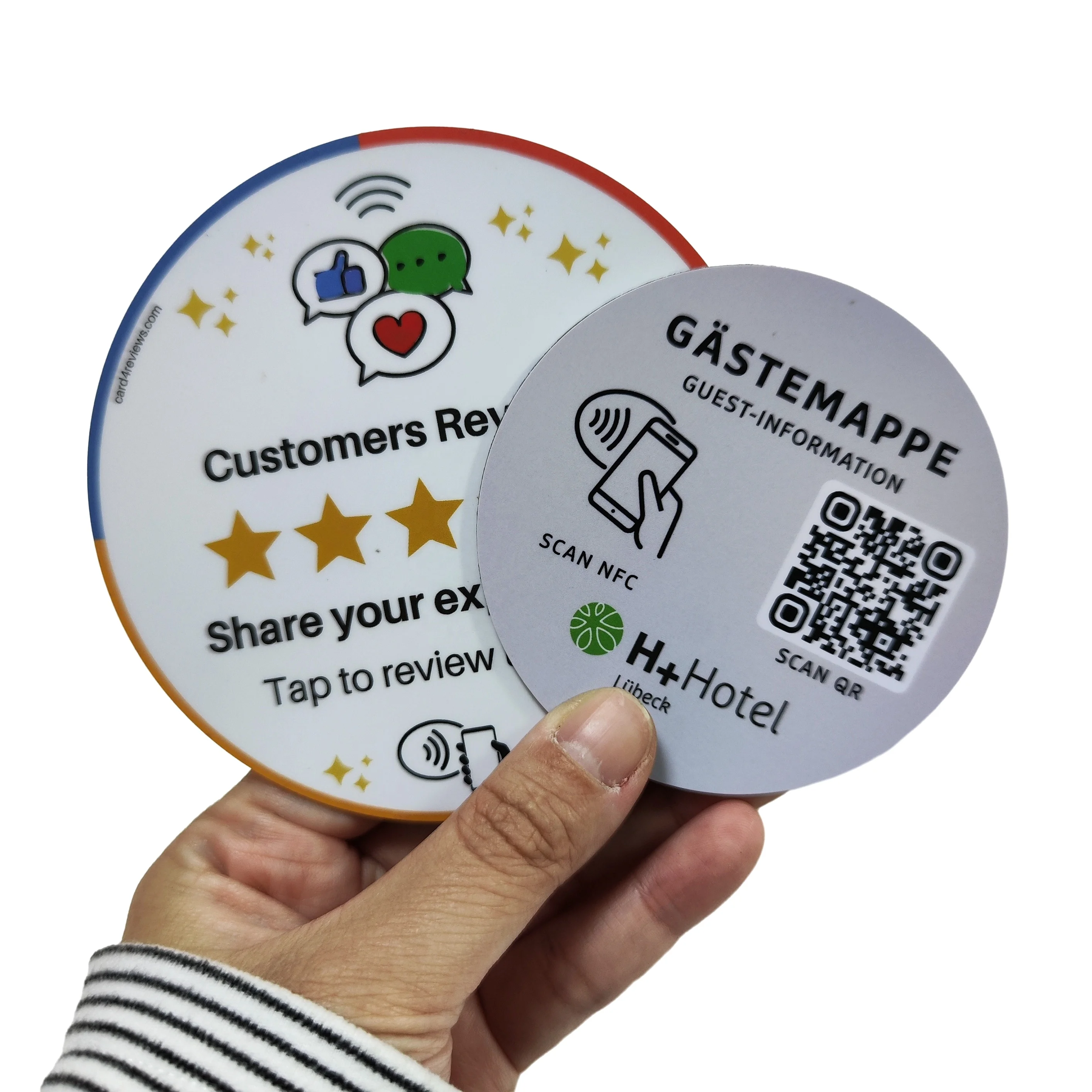 Contactless Instgram Review Tags NFC Smart Card Tag PVC Card With Chip NTAG215 For Online Seller