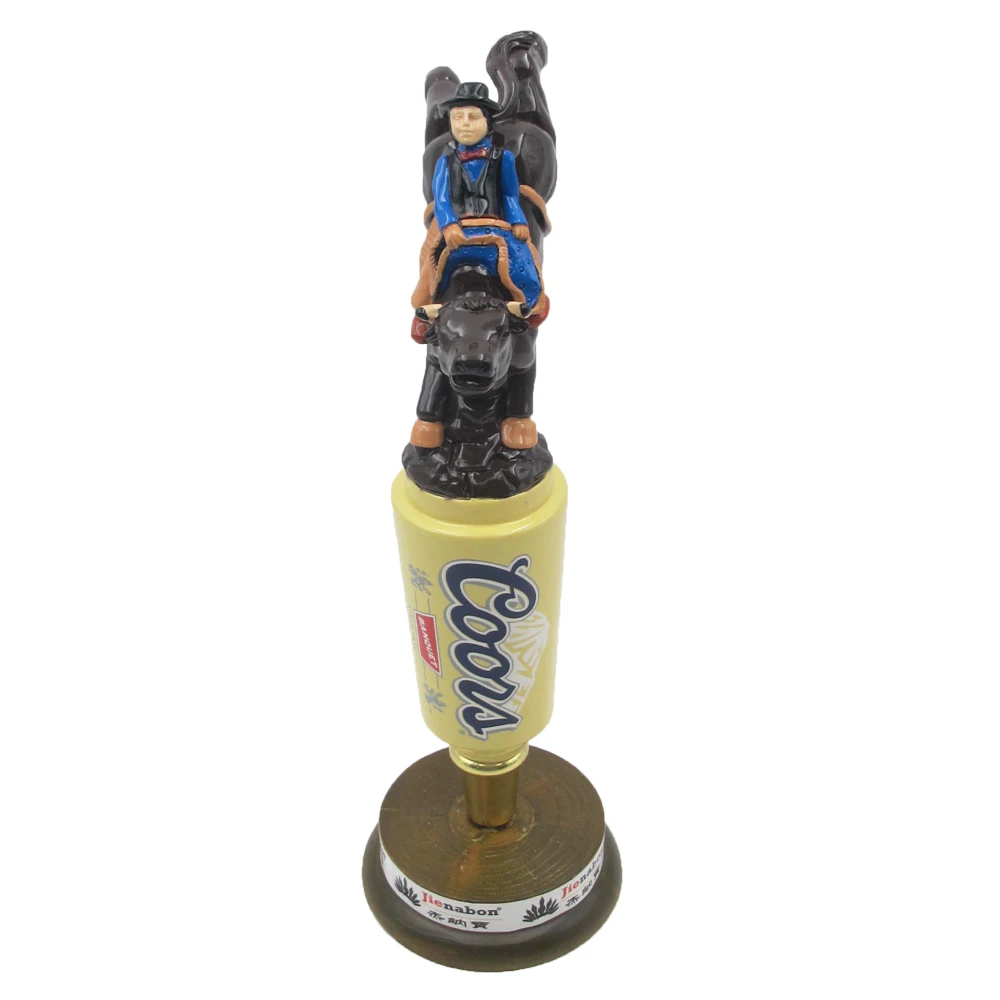 DY-Th348  custom deisigning resin cowboy beer tap handles