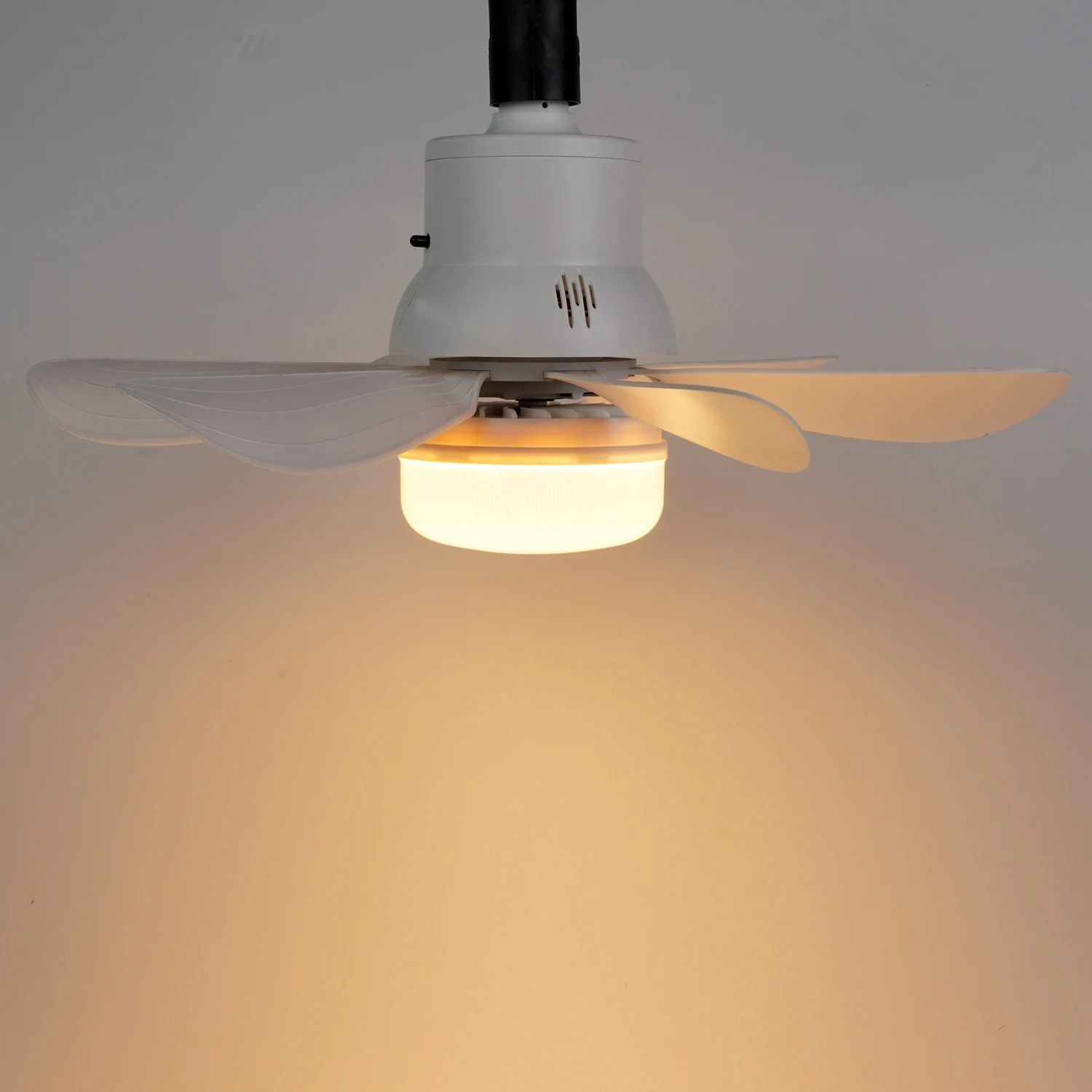 Led ceiling fan with light remote control dimmable 6 blade with 3 gear wind speed