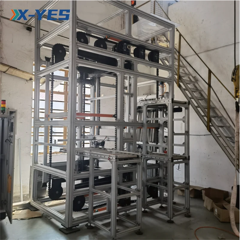 Professional Vertical Reciprocating Lift Conveyor Z Type Rubber Block Conveyor Pallet Vertical Conveyor