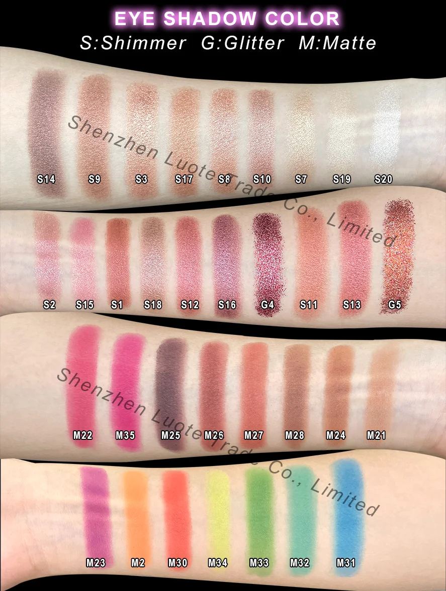 COEOVO 9 18 colors Matte eye shadow pallet private label customize eyeshadow palette