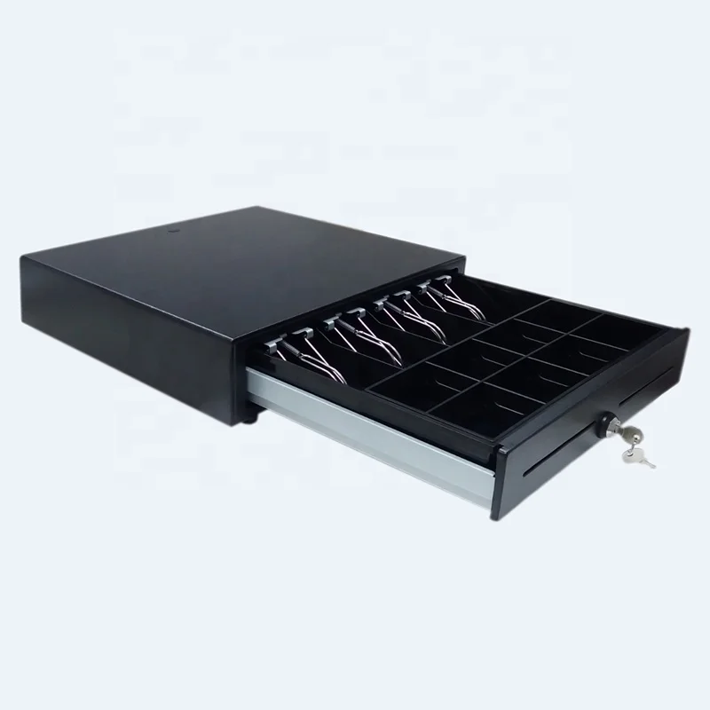 Popular 410 money box billing machine roller bearing metal lock high quality cash drawer pos systems