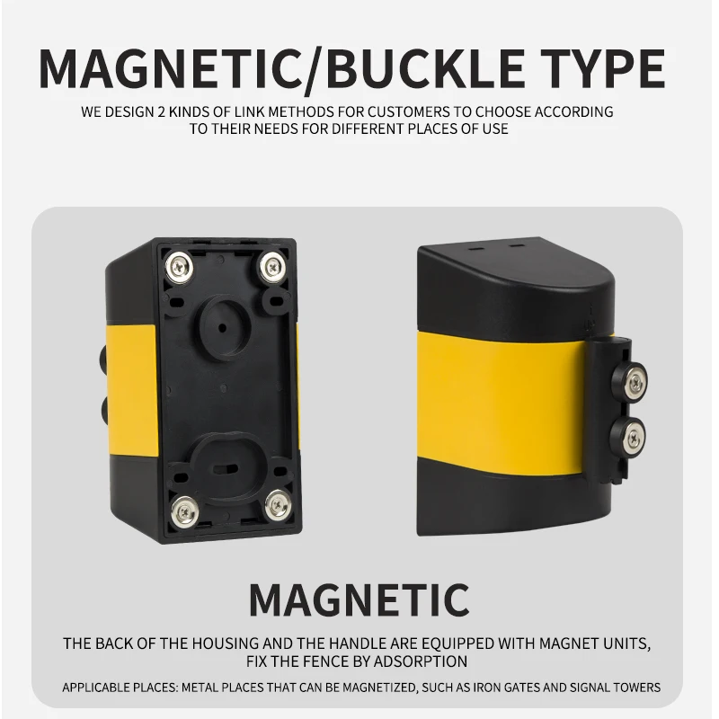 3m Customize logo hot sale Fixed Wall Mount Retractable isolation Belt Barrier with ABS Case