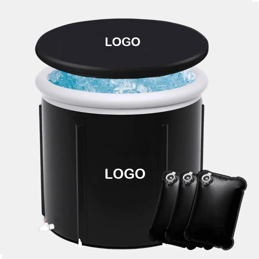 Custom Inflatable Portable Ice Bath Tub for Recovery Therapy Cold Plunge Pvc Bathtub with Lid