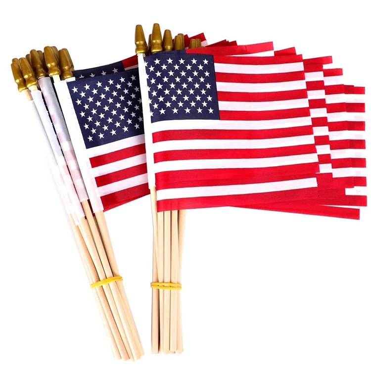 China Manufacturer Direct Promotion  Sale  Sporting Events Digital Printing Rwanda Hand Waving Flags