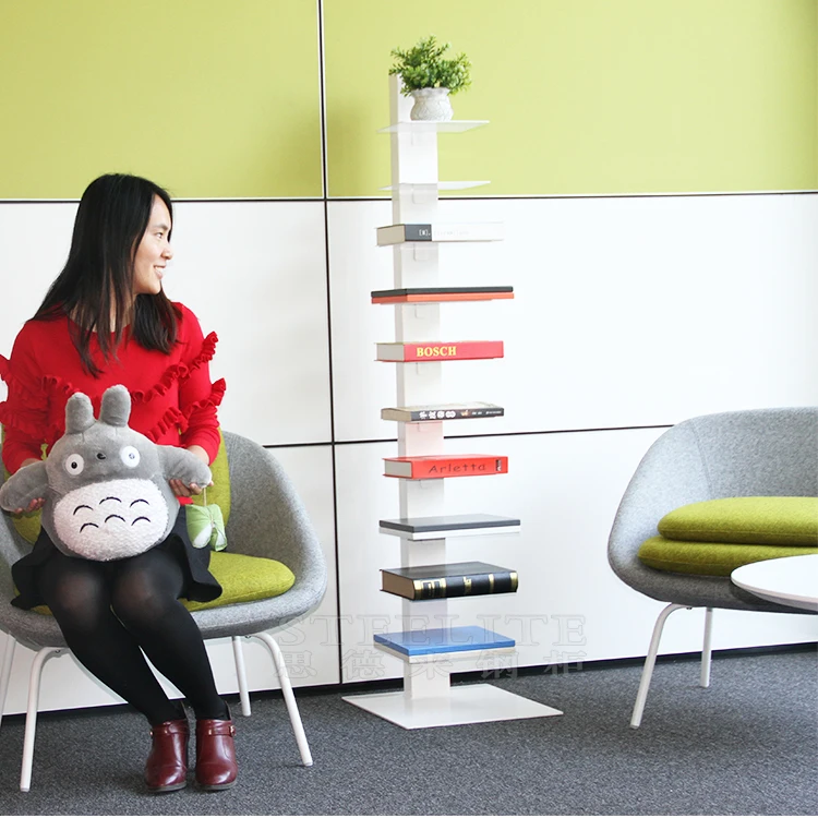 10 - tier standing bookshelf iron spine invisible shelf bookshelf kids children pipe bookshelf for home office corner