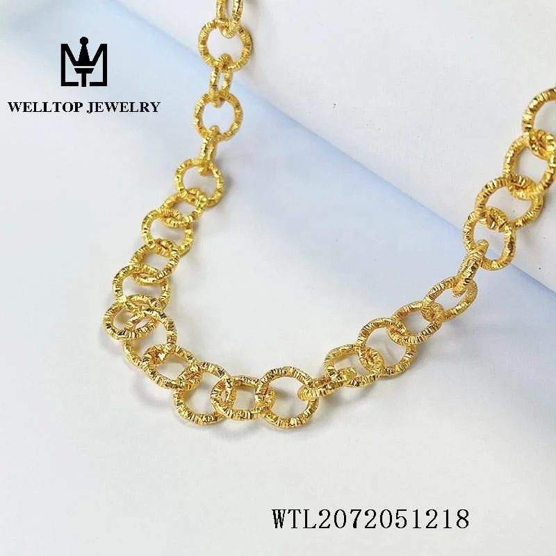 Meter Roll Chains cadenas Steel Gold Plated grande  Chains Metal  link chain