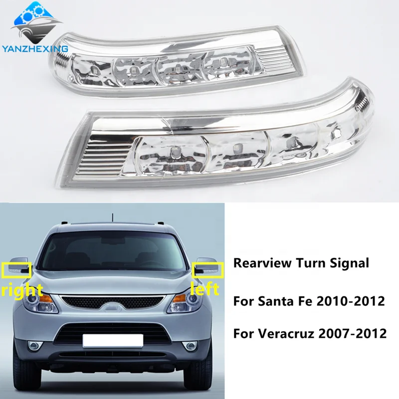 Rearview mirror Turn Signal Side mirror LED Flasher Light OEM:87613 3J000 For Hyundai Santa Fe 2010-2012 Veracruz Left side LH