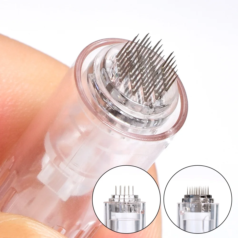Machine Needle Tip Electric Derma Pen Needle Bayonet 9/12/24/36/42/Nano Cartridge For Micro Roller Derma Stamp Therapy