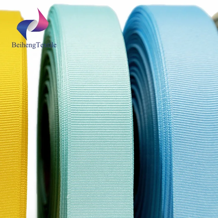 100% Polyester 3 Inch Solid Character Printed Logo Brown Grosgrain Ribbon Wholesale