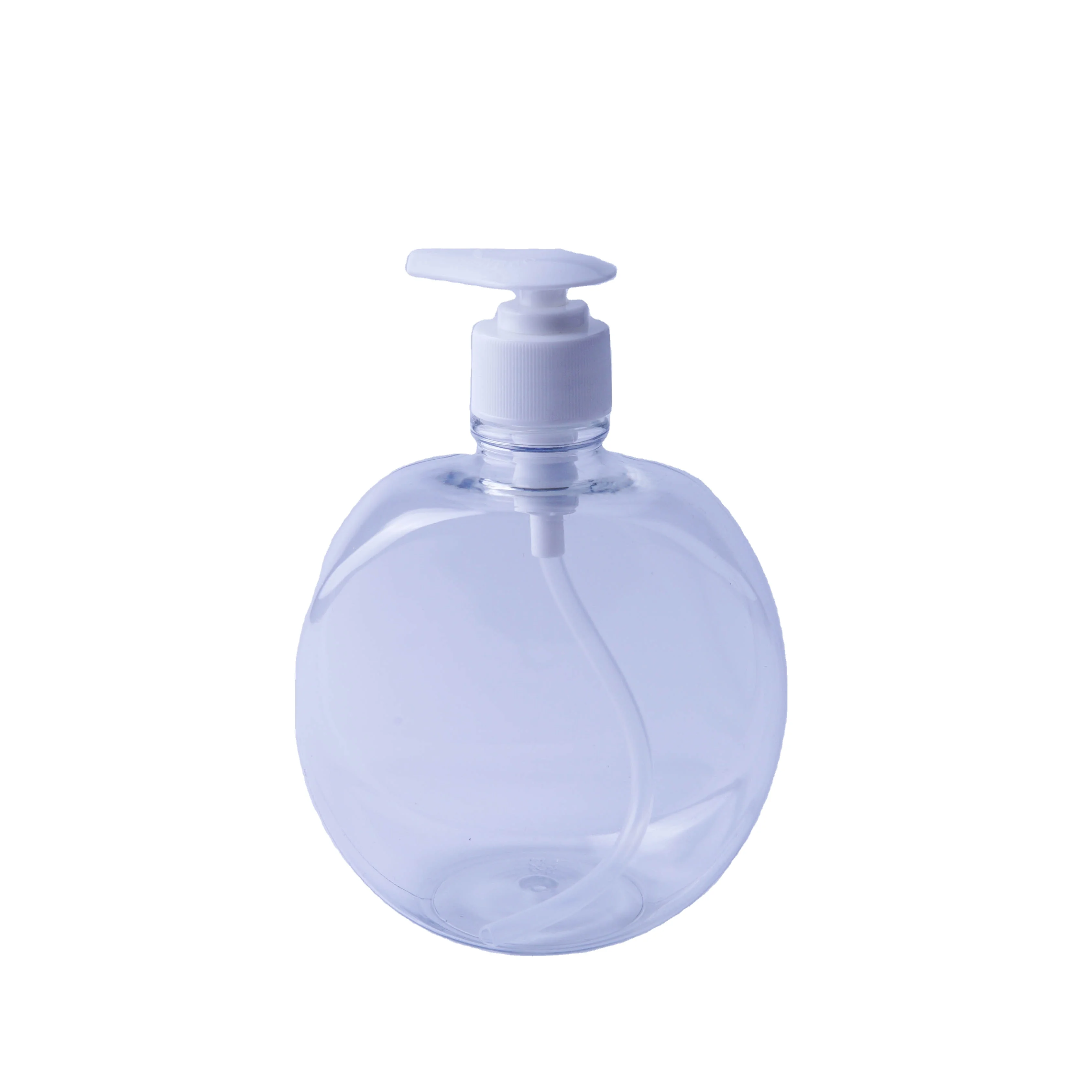 Heart-shaped 500ml Transparent PET Plastic Hand Sanitizer Lotion Bottle Liquid Soap With pump