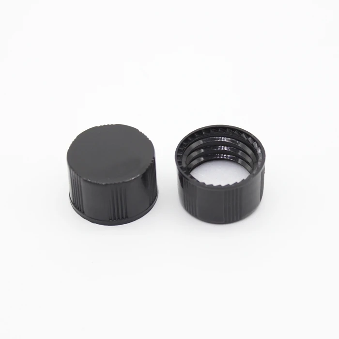 13mm Black PP Plastic Screw Cap with PE Gasket