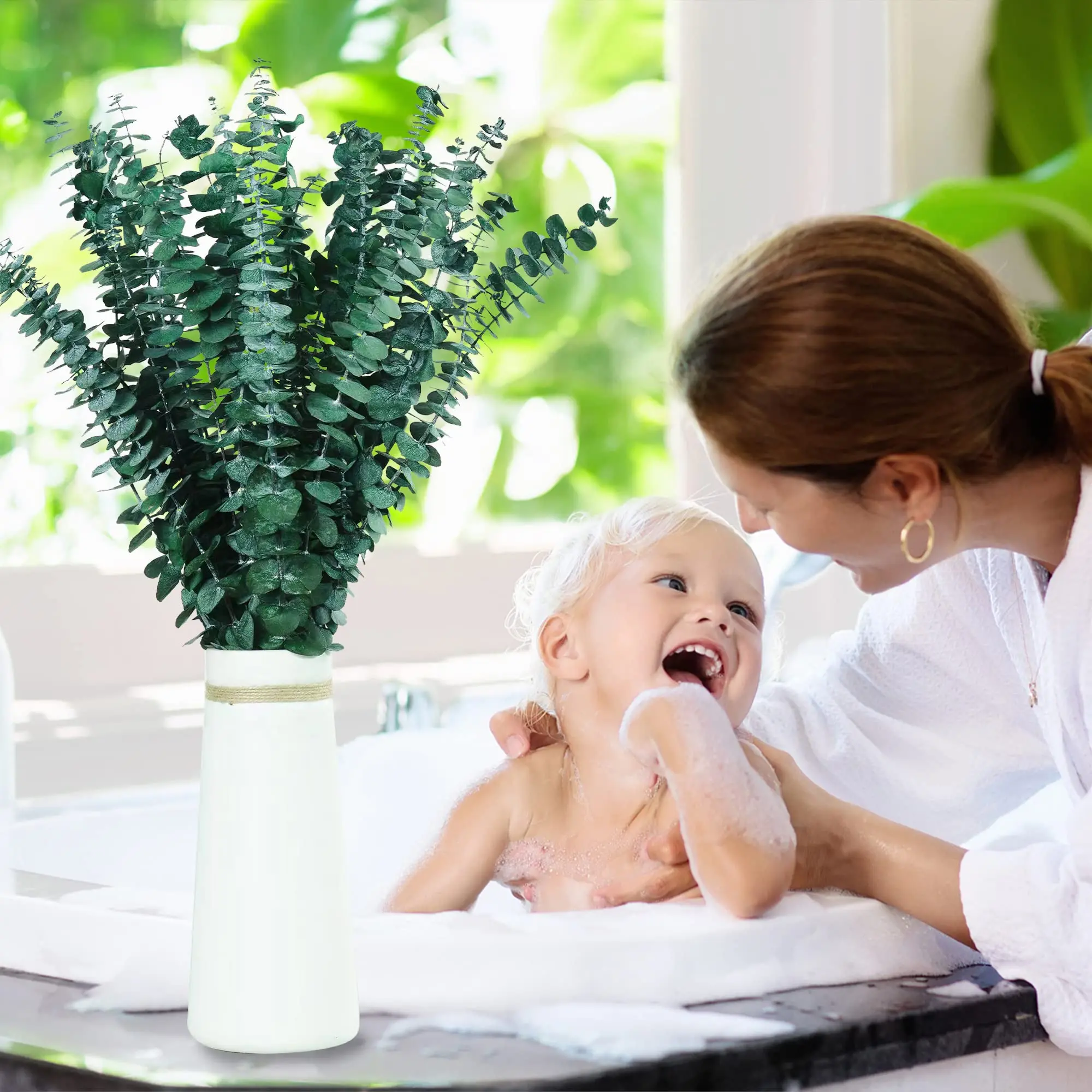 Hot selling boho decorative dried flowers dry bouquets lavender white preserved eucalyptus stems for living room decor