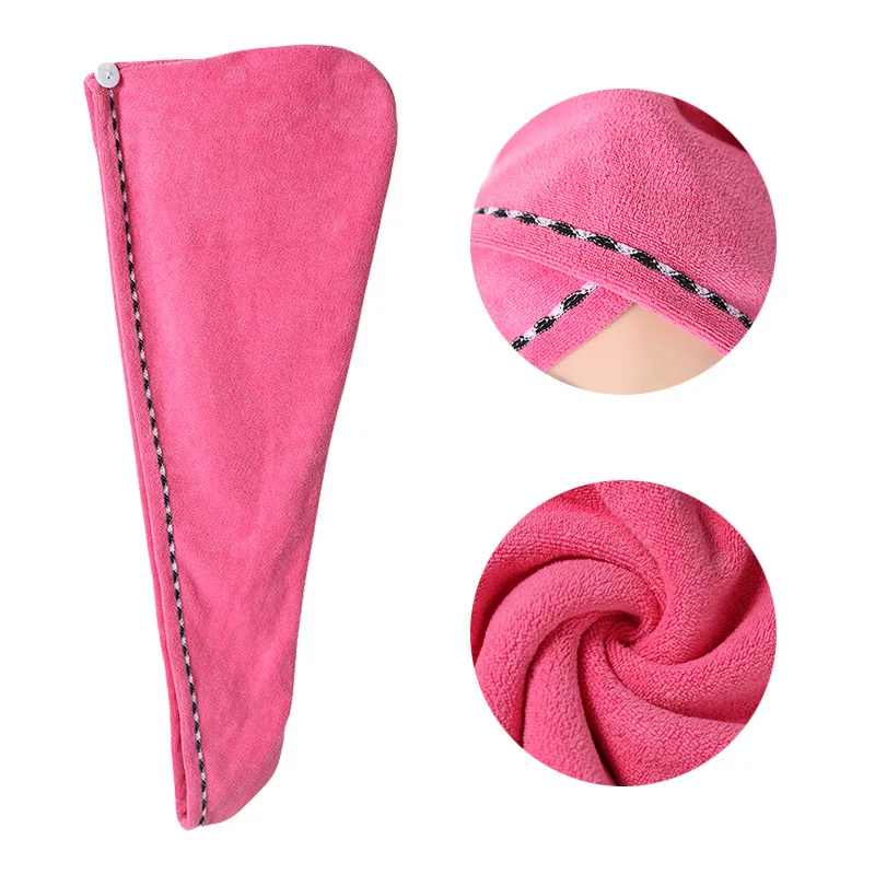 Custom Logo Microfiber Hair Towel Wrap Luxury Hair Saloon Towels Micro Fiber Hair Dryer Cap Towel