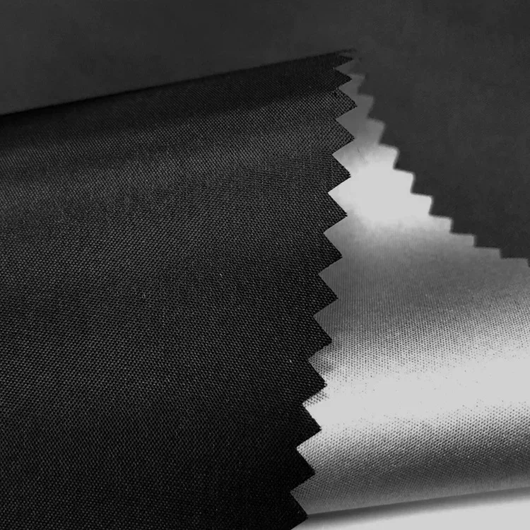 210t полиэстер, тафта с 100% затемняющим серебряным покрытием для занавесок и роликовых шторок