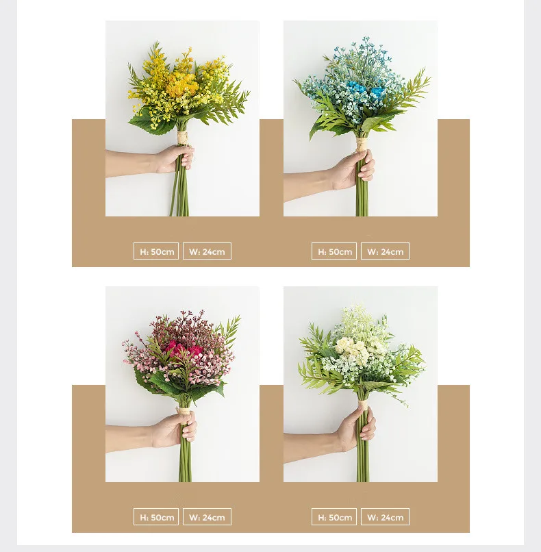 High quality real touch artificial flowers rose bouquet for wedding home decoration artificial flower wholesale cheap artificial