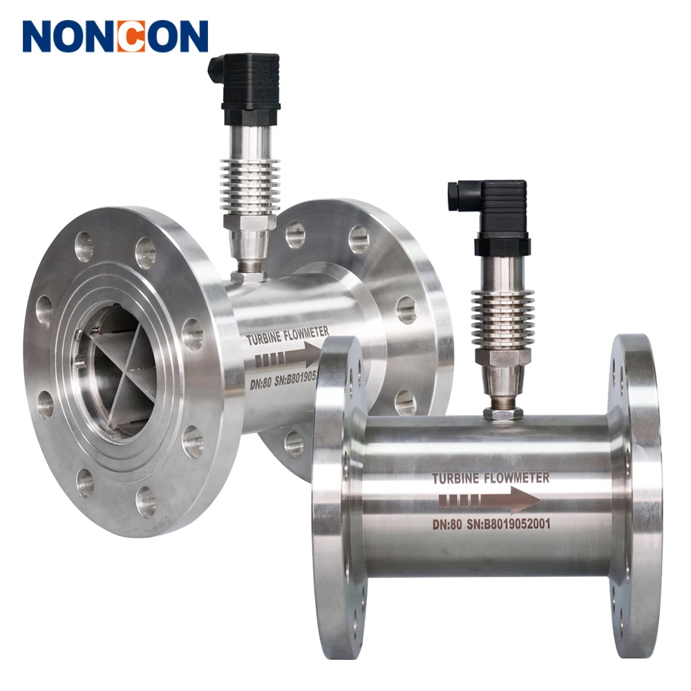 24V DC Liquid Turbine Flowmeter Oil Diesel Gasoline Edible Oil 304SS Stainless Steel water flow meter