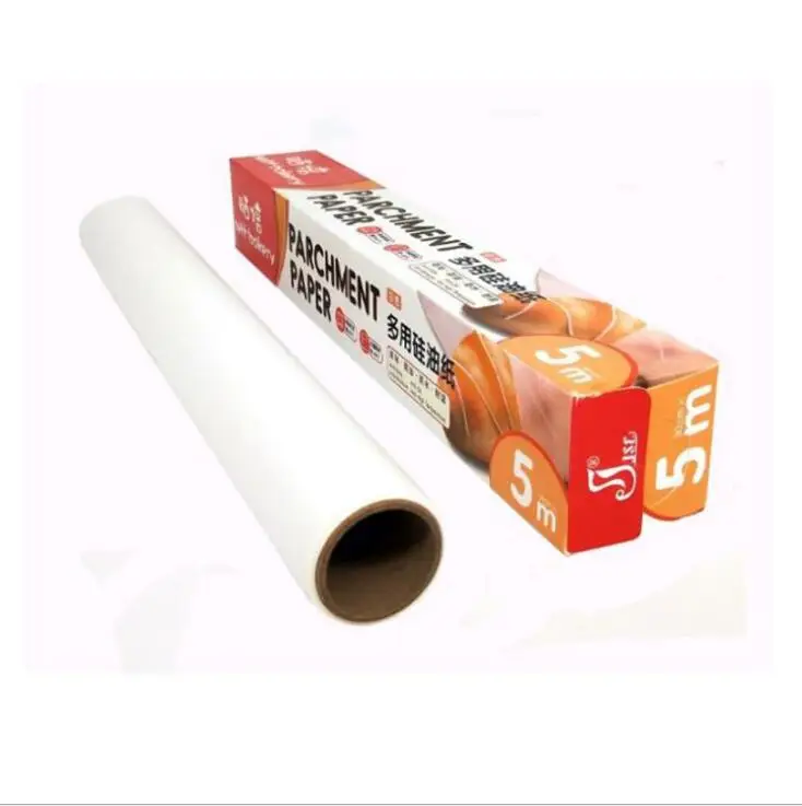 
40g food grade natural color silicone oil proof paper for oven baking barbecue paper roll 
