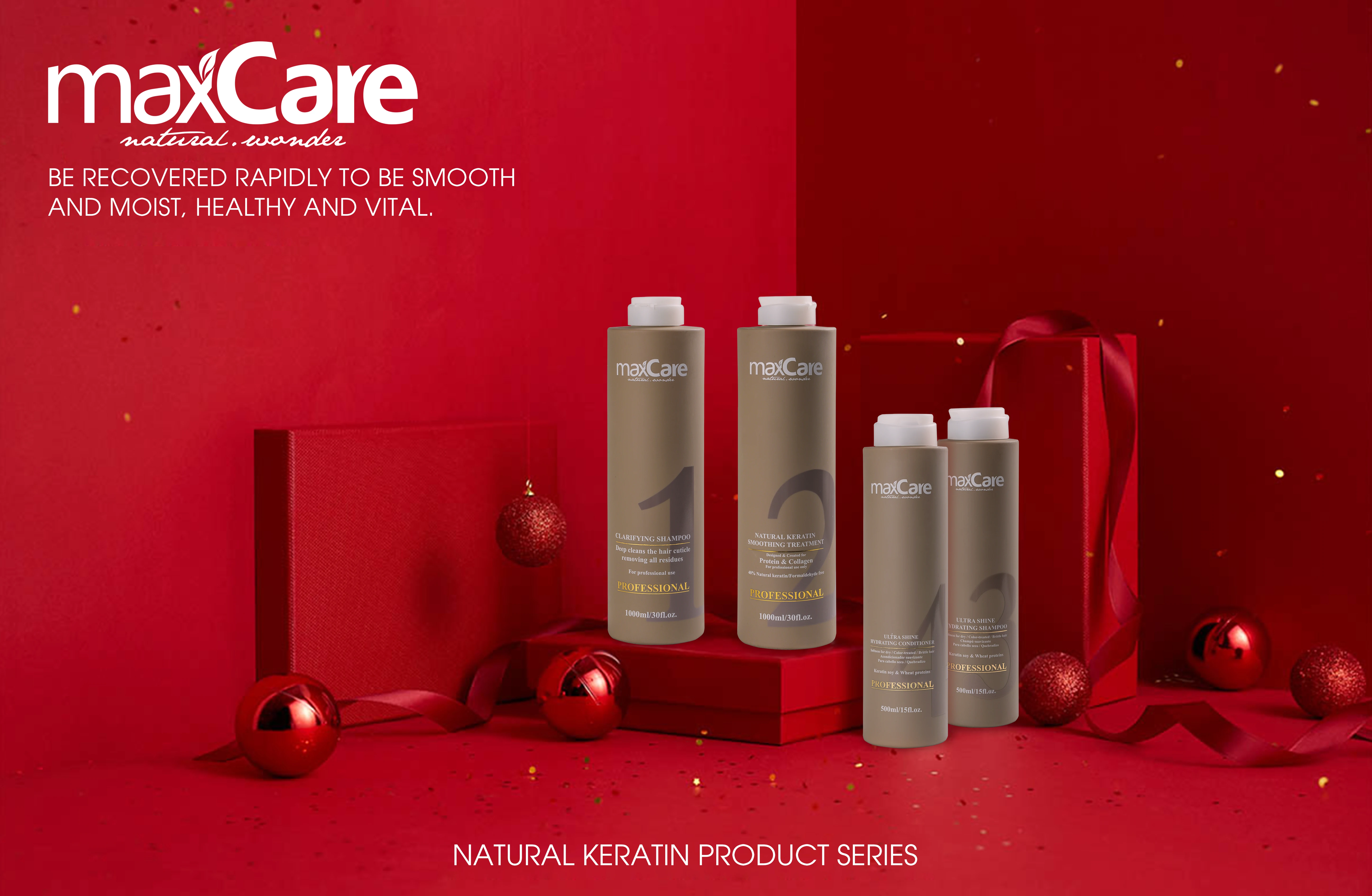 Maxcare Professional Brazilian Hair Straightening Keratin Hair Treatment 1000ml Salon Use