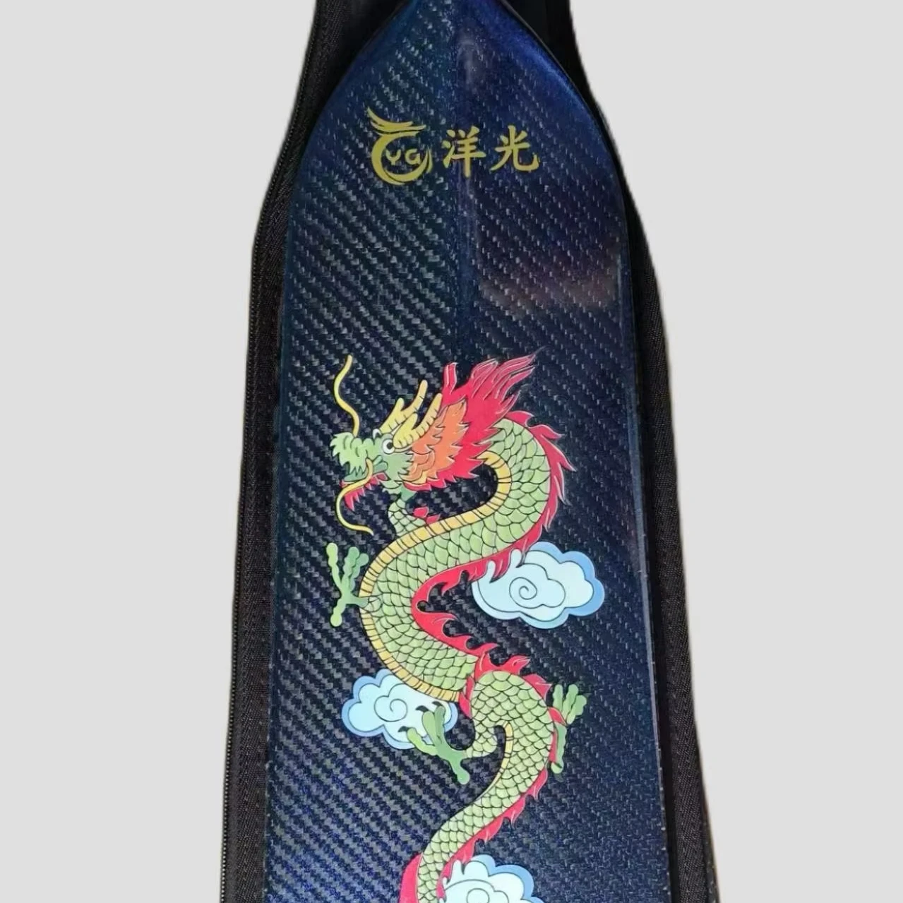 Carbon Fiber Dragon Boat Paddle, Add a New Process of Tinsel Color Glitter Dragon Boat Paddle IDBF