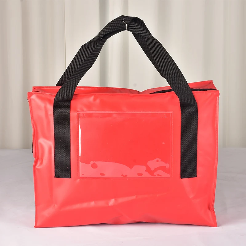 2024 Custom Logo Large Size Security Bank Bags with Zipper Lock Waterproof Lockable Pouch Lockable Cash Bag for Bank Deposits