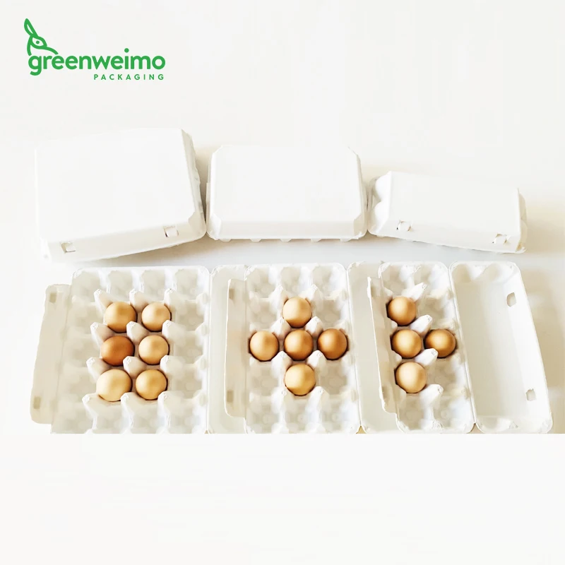 Eco friendly biodegradable egg storage box carton as egg drop sandwich box