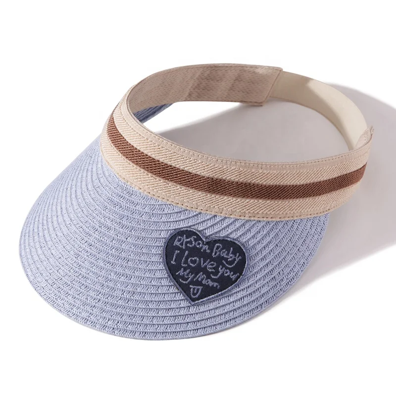 
Baby empty top hat beach vacation sunscreen woven straw hat 