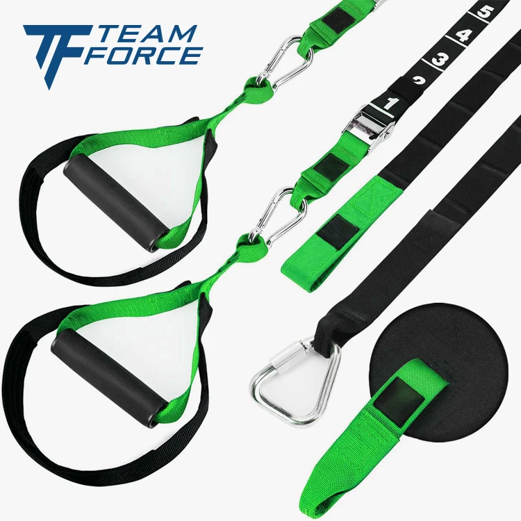 Adjustable Fitness Suspension Straps Set Home Sling Trainer Set With Door Anchor