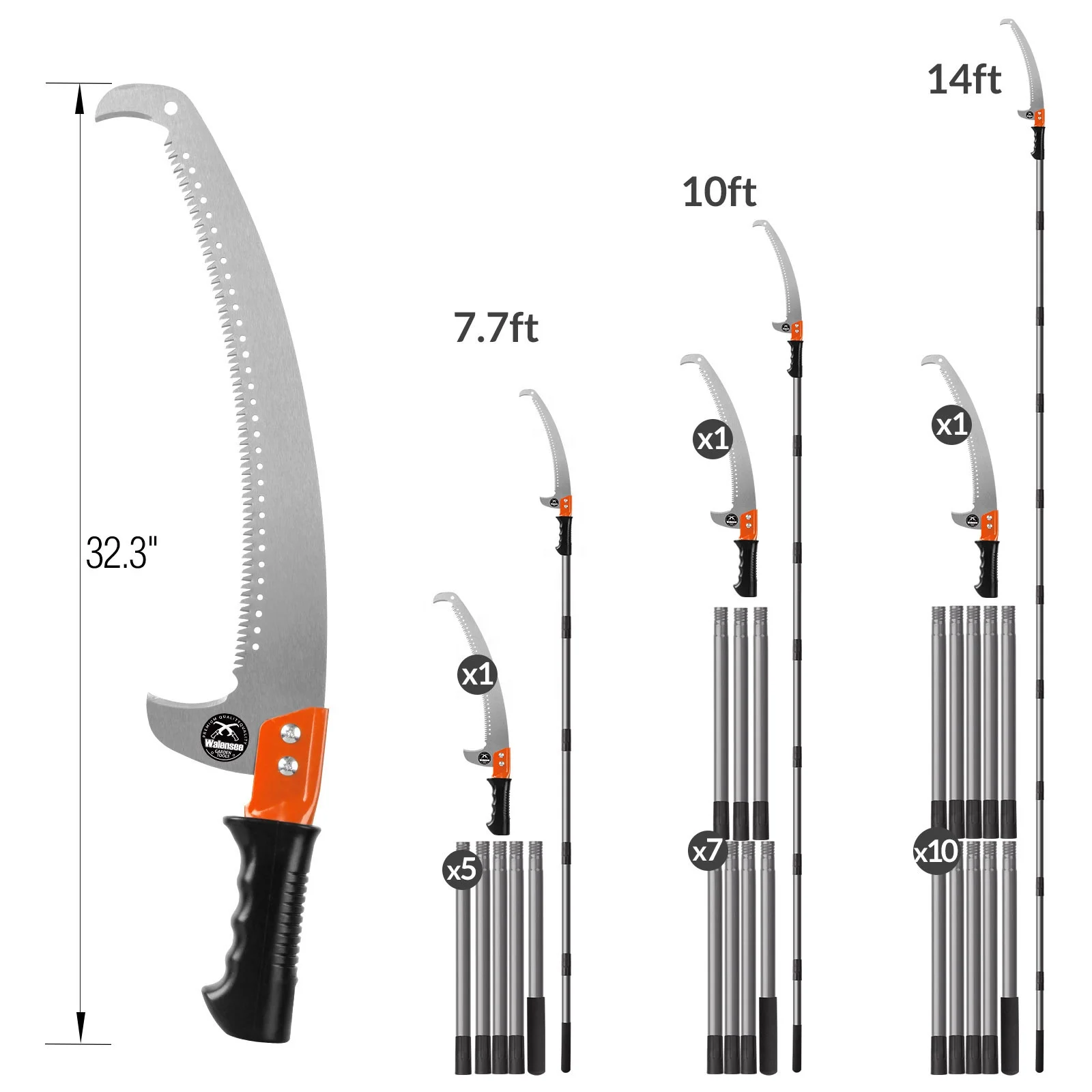 Round Trees Trimmer Tree Pole Pruner Lawn Trimmer Machine Sprocket Pole Saw Wood Cutting Branch Pole Trimmer Saw