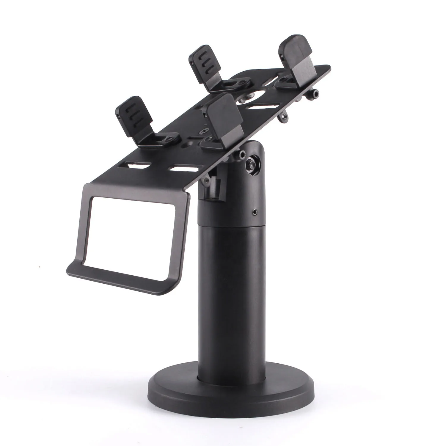 Universal credit card terminal stand desktop pos rotate holder adjustable metal pos display terminal stand