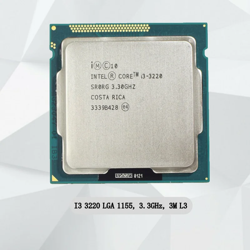 Недорогой б/у процессор LGA 1155 Intel Core i3 3220 3 ГГц/3 Мб