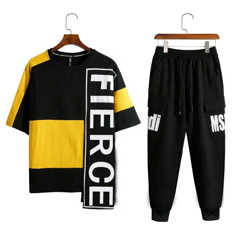 high quality retro street   style male rock personality exaggerated street beat short sleeve T-shirt