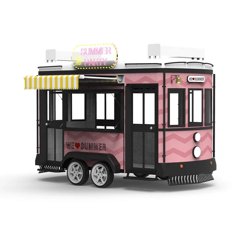 Multi-function Mobile Kitchen Trailer Coffee Food Truck Hot Dog Ice Cream Food Cart  For Sale USA