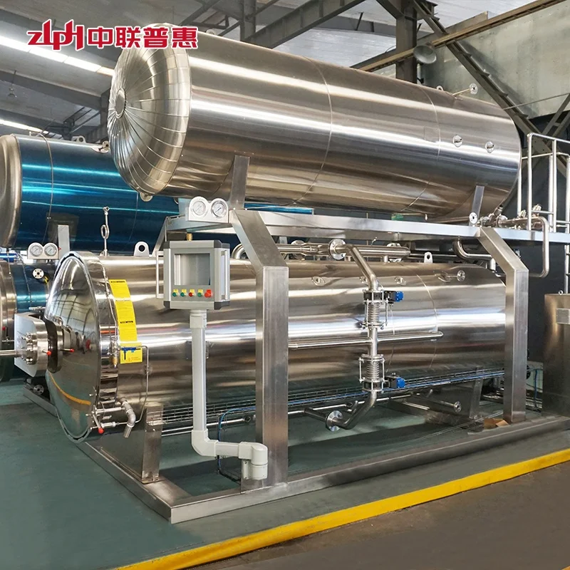 Water Immerse Sterilization  Retort Autoclave Pouches Pasteurizer Machine For Milk